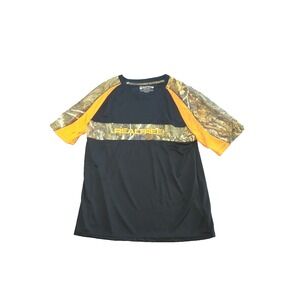 Realtree Mens XL Black Orange Camo Performance T-Shirt Staghorn Creek Hunting T